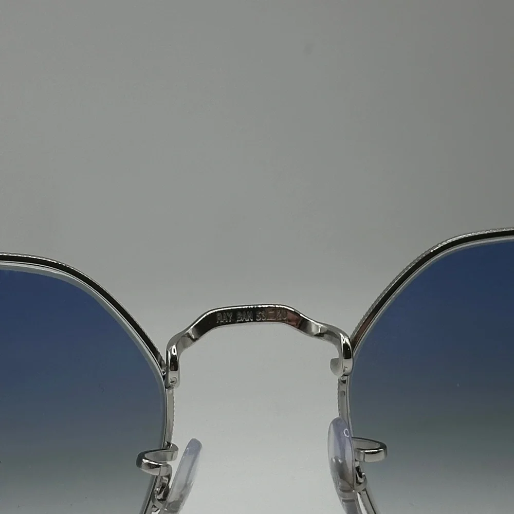 Ray-Ban Silver Frame Sunglasses with Blue Gradient Lenses RB 3565 (No Case)